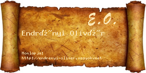 Endrényi Olivér névjegykártya